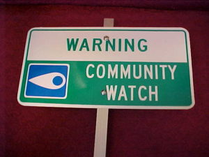 Community Watch Sign (with stake) - $11.00